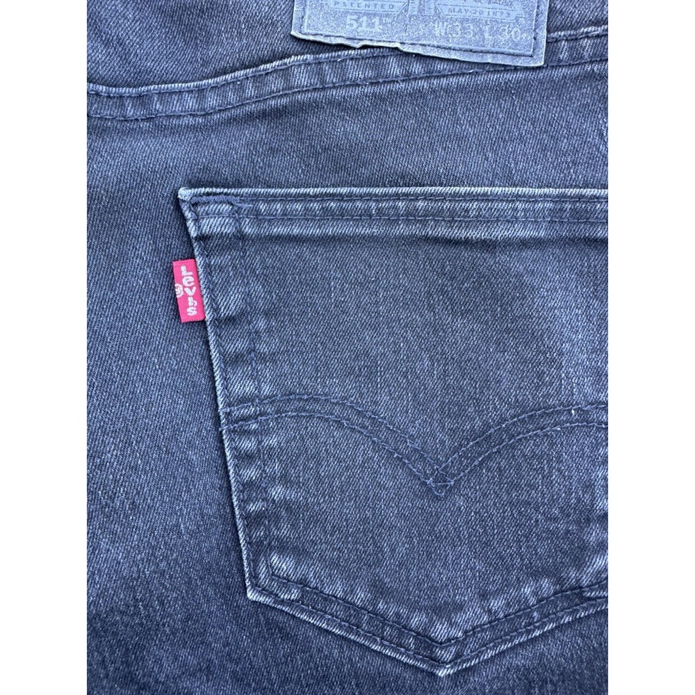 Levi's Vintage 511 slim jeans 33W 30L Levi's Men's Black Wash Jeans - Picture 8 of 11